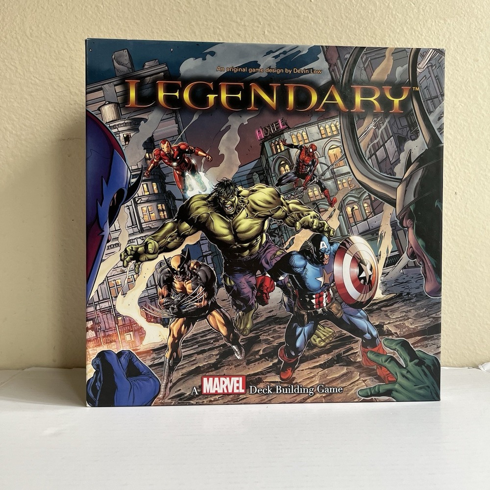 Legendary Marvel Deck Building Game Pre-owned Board Card‎ Complete Upper Deck